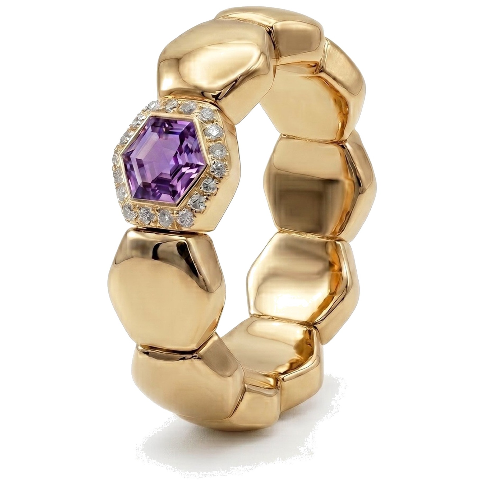 Hexagons · YG amethyst