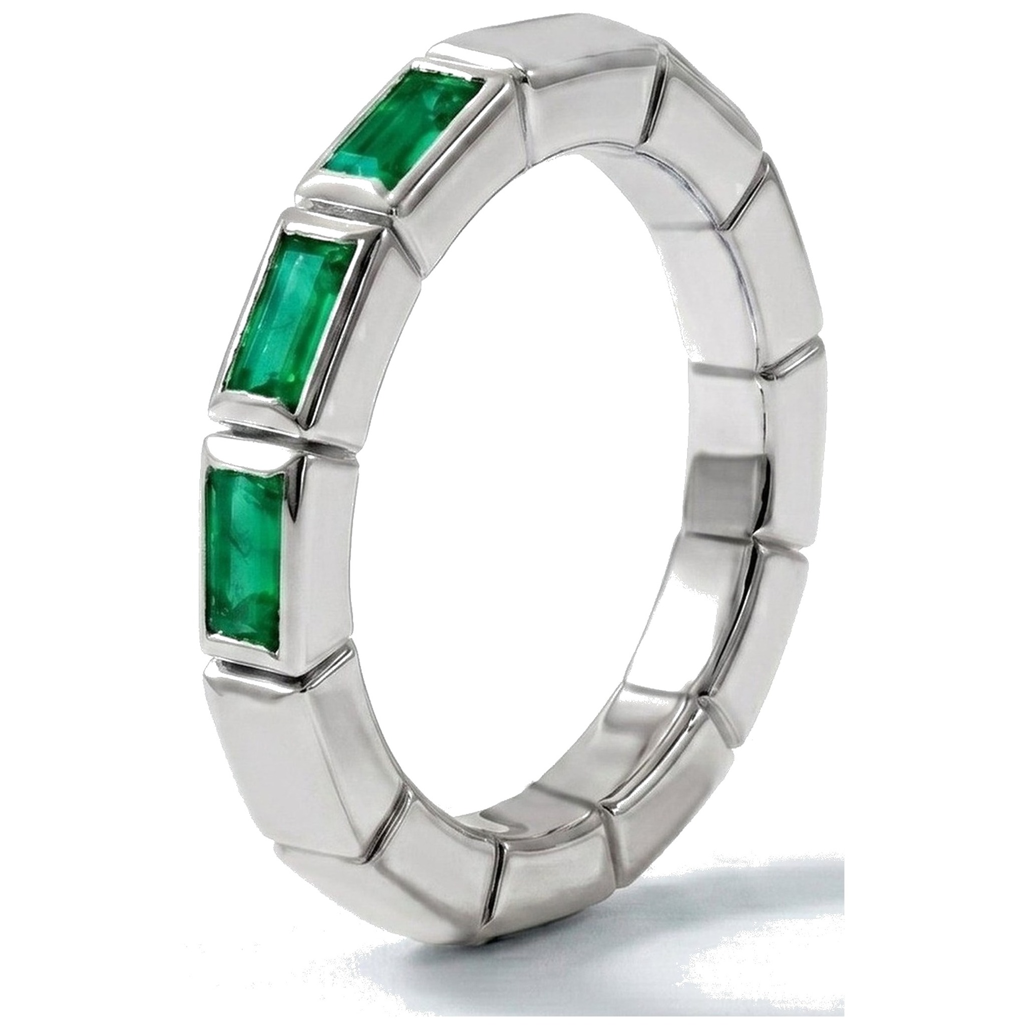 Eternity Trio · WG emerald
