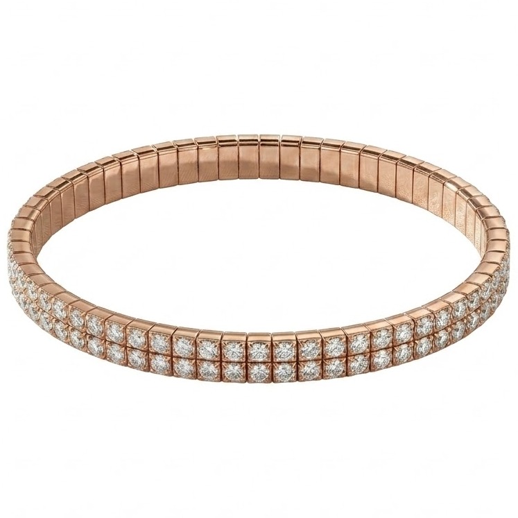 Medium · Rose Gold double pavé
