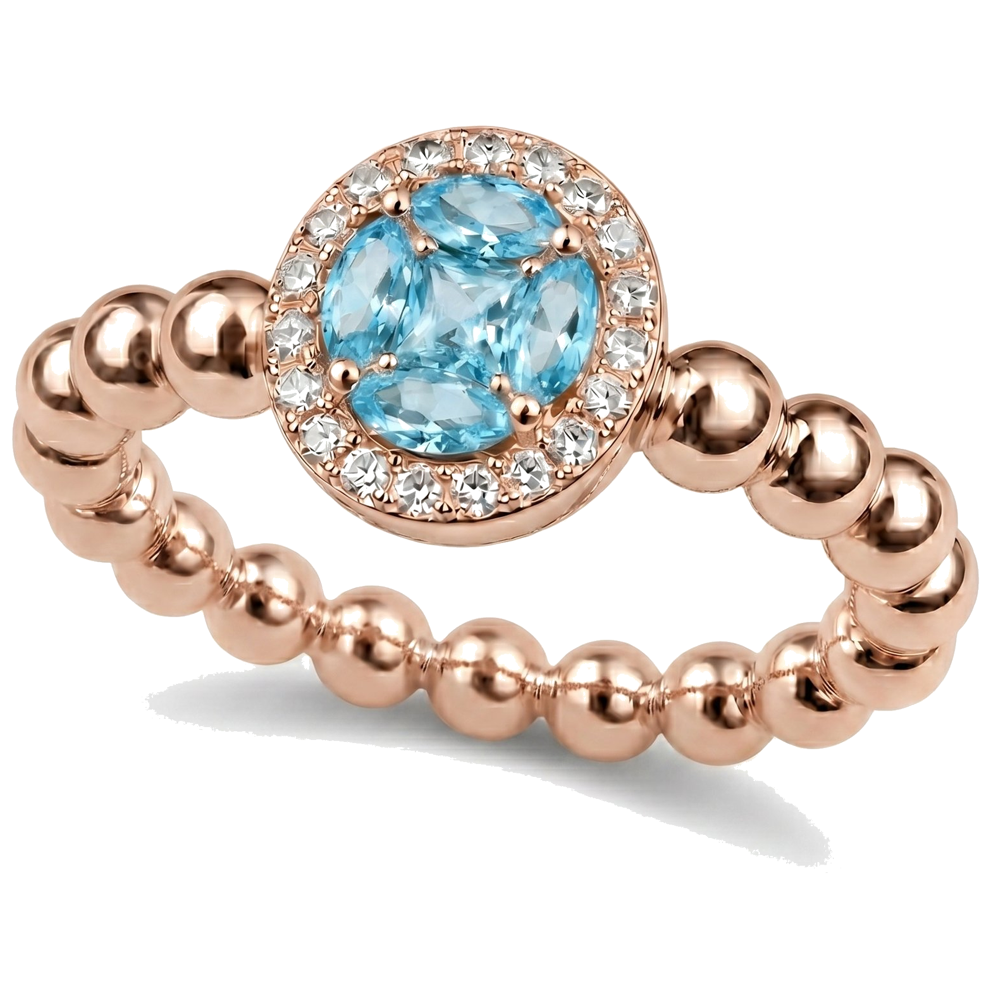 Harmony · Rose gold + topaz