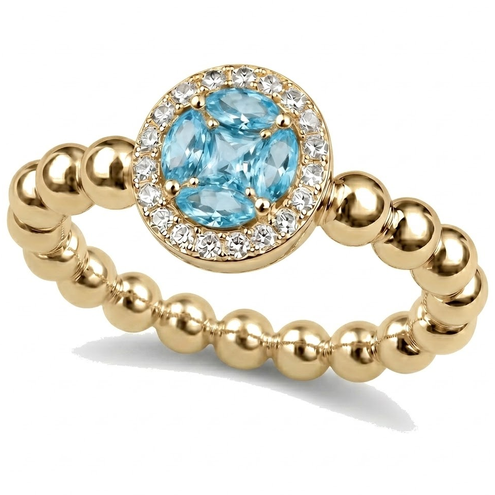 Harmony · Yellow gold + topaz